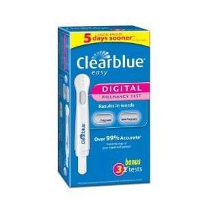  Clearblue Easy Digital Pregnancy Test 3 ct: Health 