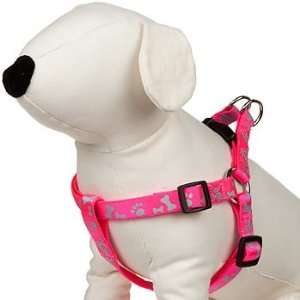  Petco Easy Step In Pink Paw Print Reflective Dog Harness 