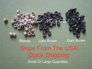 Silicone Micro Rings / Crimp Beads / Feather Hair Beads  