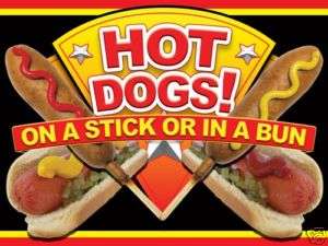 Carnival Food Sign  Hot Dog Corn Dog Sign Decal Graphic  