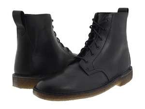 Clarks Classic Desert Mali Boot Black Soft Smooth Leather 34364  