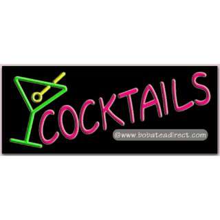 Cocktails, Logo Neon Sign: Grocery & Gourmet Food
