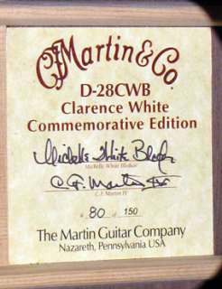 MARTIN D 28CWB CLARENCE WHITE BRAZILIAN ROSEWOOD GUITAR  