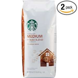 Starbucks Ground Coffee, House Blend, 16 Ounce Bags (Pack of 2)