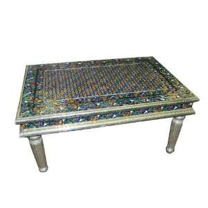   Painted Enamel Meenakari Coffee Table India Furniture: Home & Kitchen