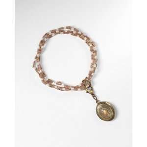 Coldwater Creek Seed bead locket Multicolor bracelet