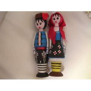   Wooden Dolls ; Boy & Girl Figurines 4 Collectible: Everything Else