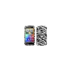  Zebra Stripes (Silver/Black) Protector Case for HTC 
