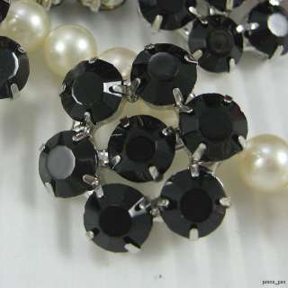 Sparkling Black Crystal Rhinestone Buttons #B380  