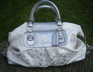COACH NWT Ashley Large Signature Lurex Satchel Purse Handbag 15809 
