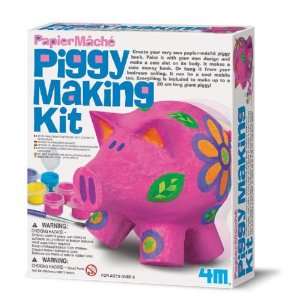  4M Paper Mache Piggy Making Kit: Toys & Games