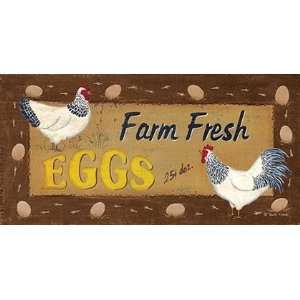  Farm Fresh Eggs by Dotty Chase 16x8: Kitchen & Dining