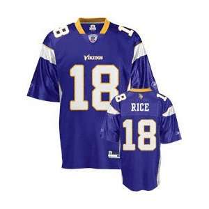 Sidney Rice Jersey: Reebok Purple Replica #18 Minnesota Vikings Jersey 