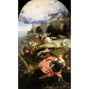  FRAMED oil paintings   Tintoretto (Jacopo Comin)   24 x 40 