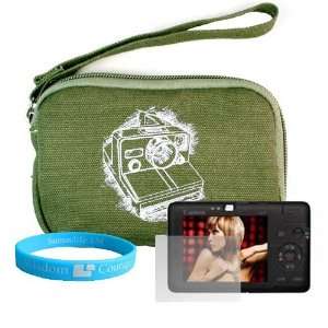  Green Revolt Zip Carrying Case for Canon Powershot A3100IS 
