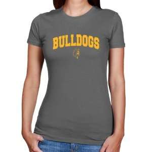  NCAA Ferris State Bulldogs Ladies Charcoal Logo Arch T 
