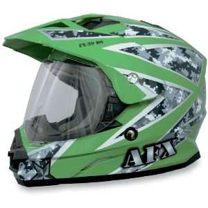 AFX FX 39 Dual Sport Helmet, Green Urban, Size Sm, Primary Color 