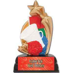 Custom Cheer leading Sport Star Resin Trophies RED COLOR TEK TWISTER 