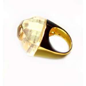   Clear Quartz with Vermeil Ring (Size 9) ChristineDarren Jewelry