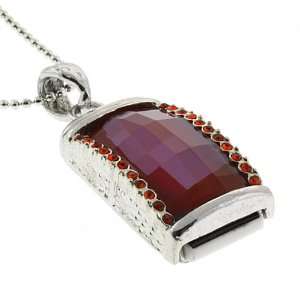    2 Gb Usb Jewel Pendant Necklace Flash Drive Chain & Box: Jewelry