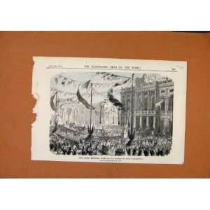  King Victor Emmanuel Open Parliament C1860 Old Print