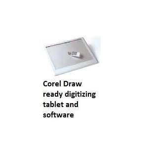 Corel Draw Ready 12x12 in Digitizing Tablet and Software