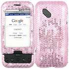 SEQUINS BLING CASE COVER CRYSTAL T MOBILE HTC GOOGLE G1 PINK FACEPLATE