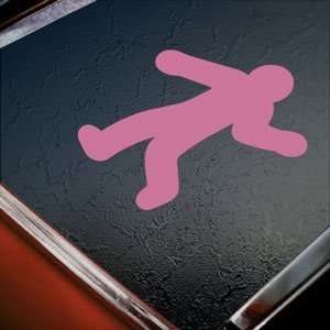  Dead Body Outline Pink Decal Car Truck Window Pink Sticker 
