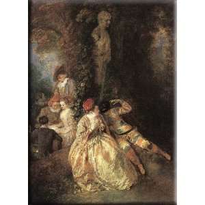   22x30 Streched Canvas Art by Watteau, Jean Antoine: Home & Kitchen