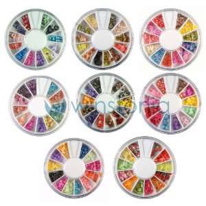  8 Wheels Combo Set Nail Art Polymer Slices Fimo Decal 