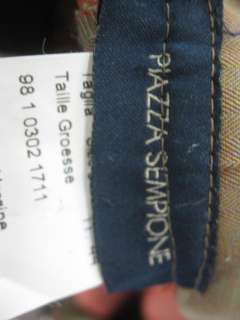 PIAZZA SEMPIONE Brown Blazer Pants Suit Outfit SZ 42  