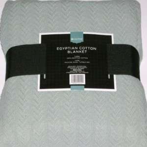  Egyptian Cotton Woven Pale Blue Twin Bed Blanket Warm 