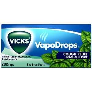  Vicks Cough Relief VapoDrops Menthol 20ct (Pack of 12 