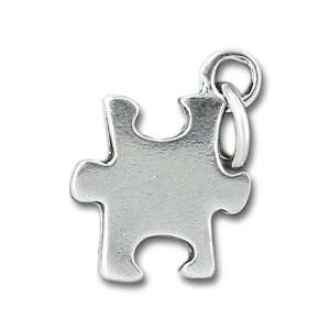    Sterling Silver Puzzle Autism Awareness Charm