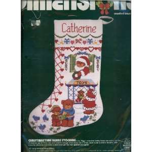  Dimensions Counted Cross Stitch Kit   Christmas Time Bears Stocking 