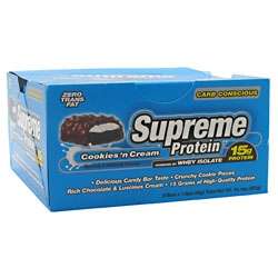 Supreme Protein Bars Cookies n Cream Snack Size 45g 9/Box  