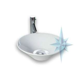    Polaris Sinks W022V White Porcelain Vessel Sink: Home Improvement