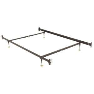 : Twin Metal Bed Frame with Adjustable Glides with Headboard and Foot 
