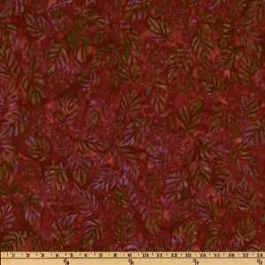   Sugarplum Leaves Cranberry Fabric By The Yard Arts, Crafts & Sewing