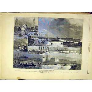  Flood Paris France Marne Railway Seine Print 1881
