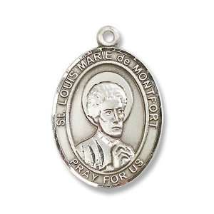  Sterling Silver St. Louis Marie de Montfort Medal Pendant 