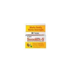 Senokot s Natural Vegetable Laxative Plus Stool Softener, 60 Tablets 