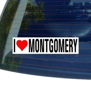  I Love Heart MONTGOMERY   Alabama Window Bumper Sticker 