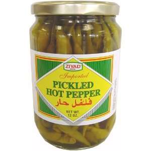 Ziyad Imported Pickled Hot Peppers 12 oz jar  Grocery 