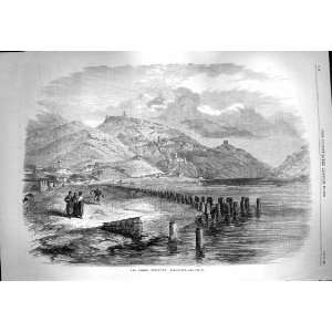  1869 Crimea View Balaklava Mountains River Houses Print 