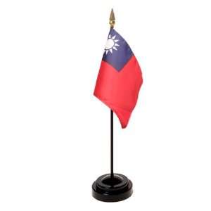  Taiwan Flag 4X6 Inch Mounted E Gloss Patio, Lawn & Garden