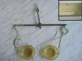 19C. ANTIQUE MEDICAL APOTHECARY SCALES BRONZE & HORN!!!  