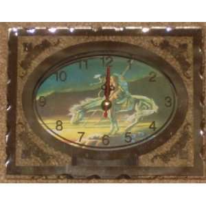 INDIAN CLOCK WITH GLASS AND MIRROR FRAME 6X5  Kitchen 