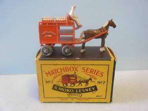 LESNEY MATCHBOX SERIES #7a HORSE DRAWN MILK FLOAT w/BOX  