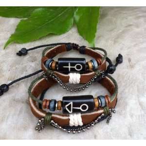  Retro Personalized Leather Bracelets Handmade Diy Couple 